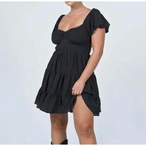 Princess Polly Danny Mini Dress | Black in 12